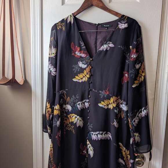 Madewell Lilyblossom Button-Front Dress in Blooming Oasis sz 14 - Picture 5 of 8
